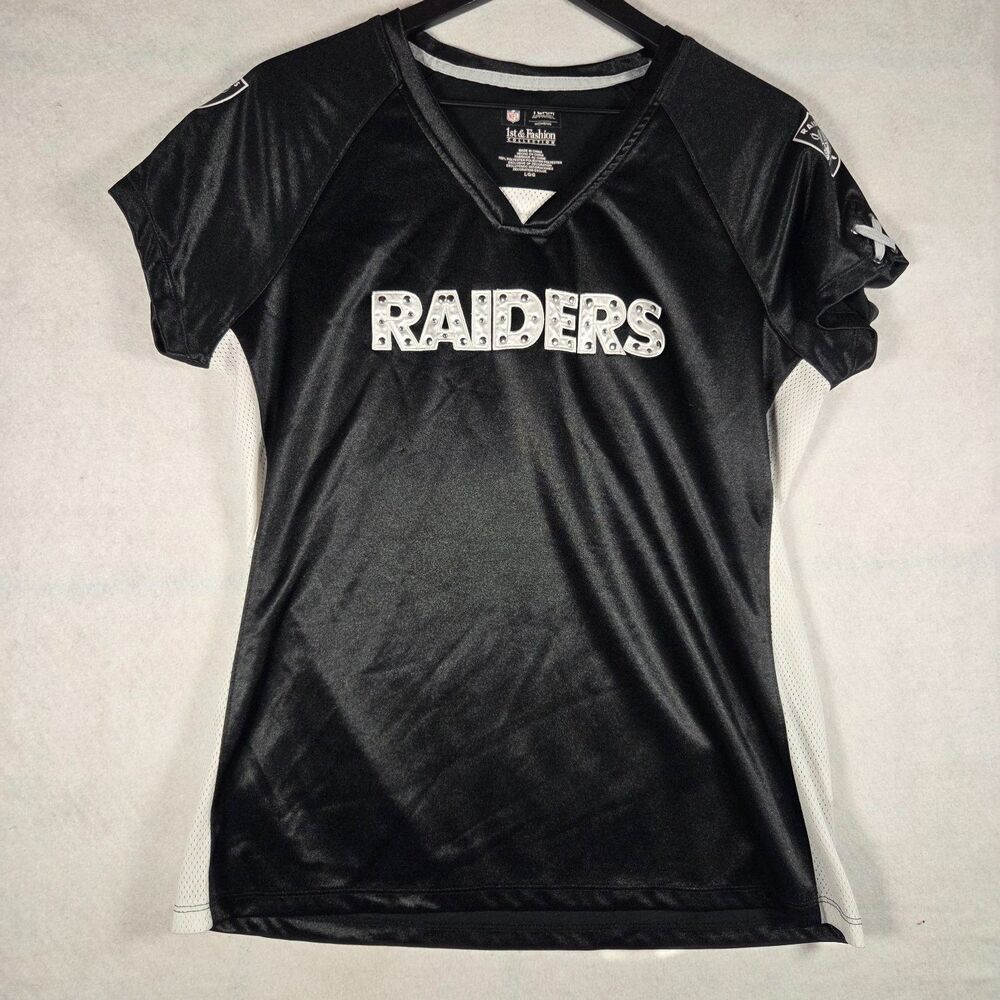 NFL Team Football Jersey Shirt 1st & Fashion Collection Raiders Top L